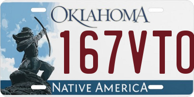 OK license plate 167VTO