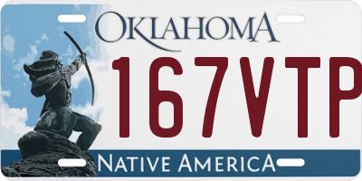 OK license plate 167VTP