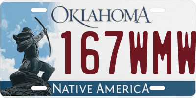 OK license plate 167WMW