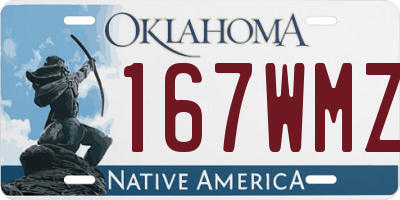 OK license plate 167WMZ