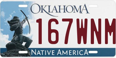 OK license plate 167WNM