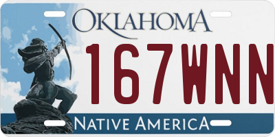 OK license plate 167WNN