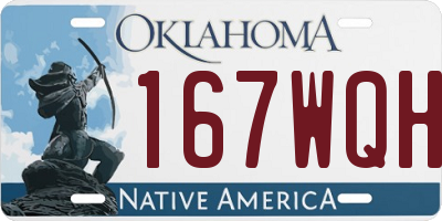 OK license plate 167WQH