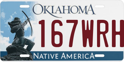 OK license plate 167WRH