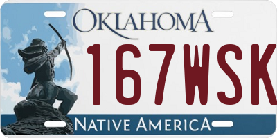 OK license plate 167WSK