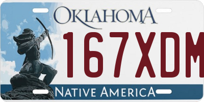 OK license plate 167XDM