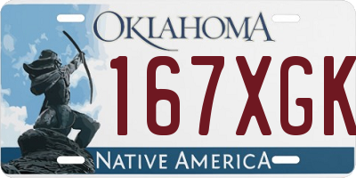 OK license plate 167XGK