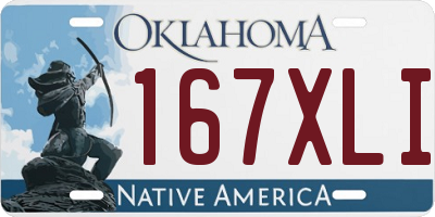 OK license plate 167XLI