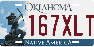 OK license plate 167XLT