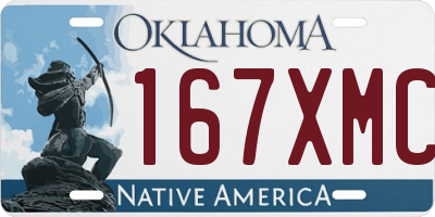 OK license plate 167XMC