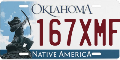 OK license plate 167XMF