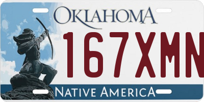 OK license plate 167XMN