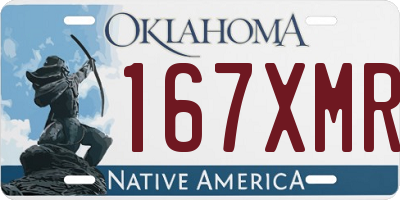 OK license plate 167XMR