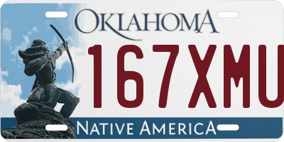 OK license plate 167XMU