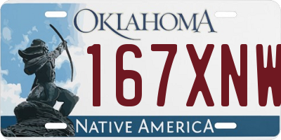 OK license plate 167XNW