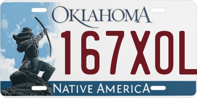 OK license plate 167XOL