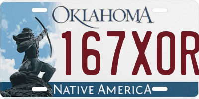 OK license plate 167XOR
