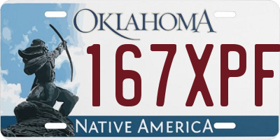 OK license plate 167XPF