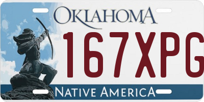 OK license plate 167XPG
