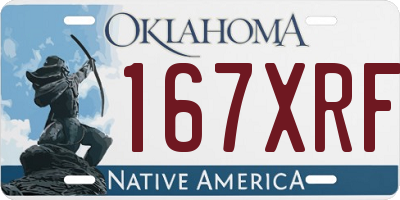 OK license plate 167XRF
