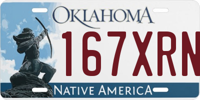 OK license plate 167XRN