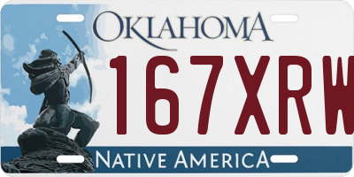 OK license plate 167XRW