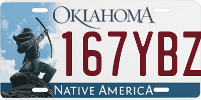 OK license plate 167YBZ