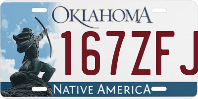 OK license plate 167ZFJ
