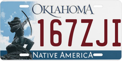 OK license plate 167ZJI