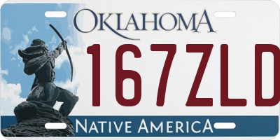 OK license plate 167ZLD
