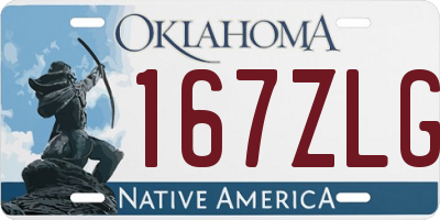 OK license plate 167ZLG