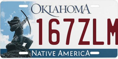 OK license plate 167ZLM