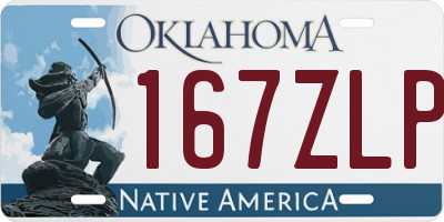OK license plate 167ZLP