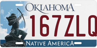 OK license plate 167ZLQ
