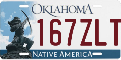 OK license plate 167ZLT