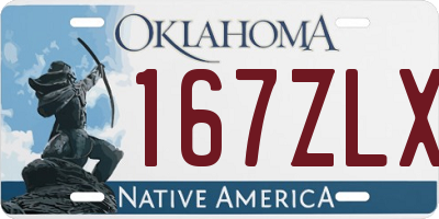OK license plate 167ZLX