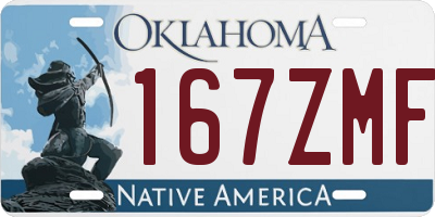 OK license plate 167ZMF