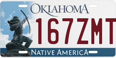 OK license plate 167ZMT