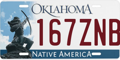 OK license plate 167ZNB