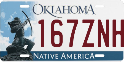 OK license plate 167ZNH