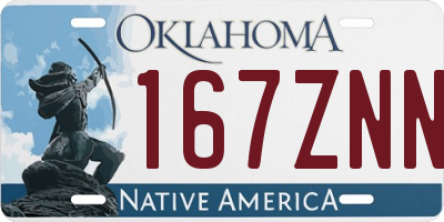 OK license plate 167ZNN