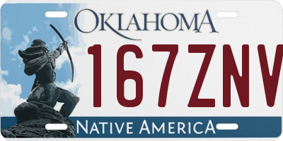 OK license plate 167ZNV