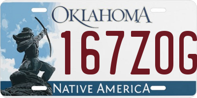 OK license plate 167ZOG