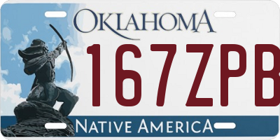 OK license plate 167ZPB
