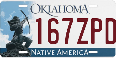 OK license plate 167ZPD