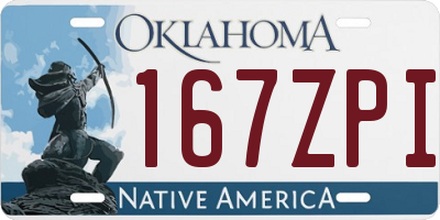 OK license plate 167ZPI