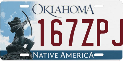 OK license plate 167ZPJ