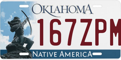 OK license plate 167ZPM