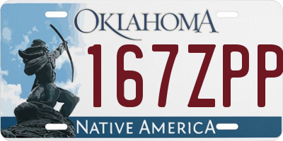 OK license plate 167ZPP