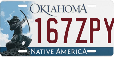 OK license plate 167ZPY